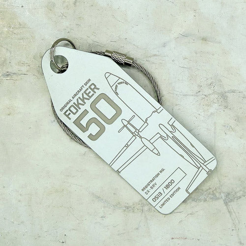 Aviationtag Fokker 50 SAS (White)