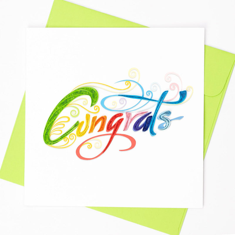 Congratulations Quilled Greeting Card