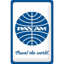 Nostalgic-Art Pan Am Travel The World Medium Sign (20x30cm)