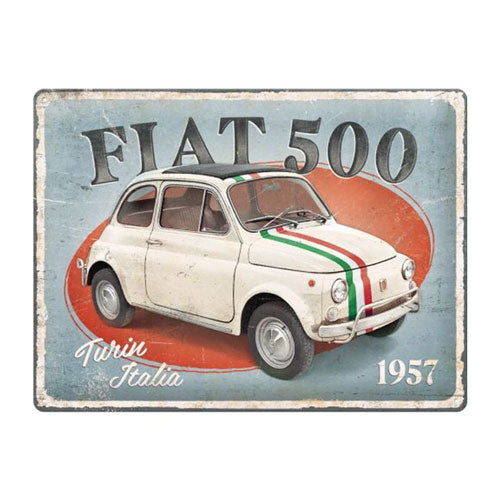 Nostalgic-Art Fiat 500 Large Sign (30x40cm)