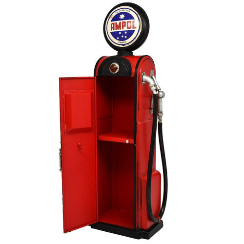 Ampol Petrol Bowser Pump Ornament with Storage 46cm (Red)