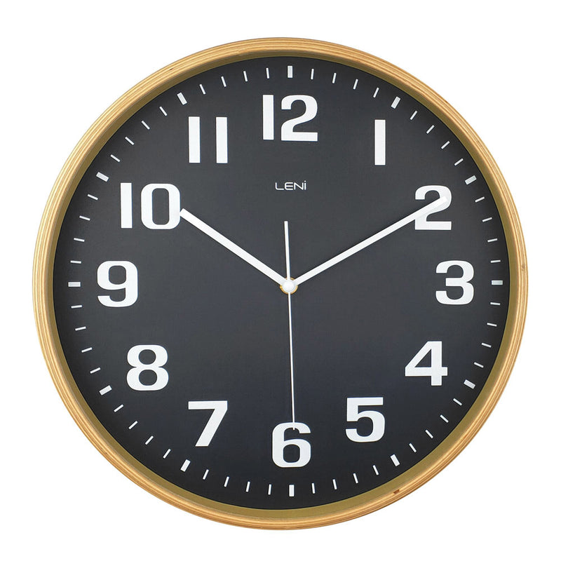 Leni Contemporary Style Wood Wall Clock 32cm