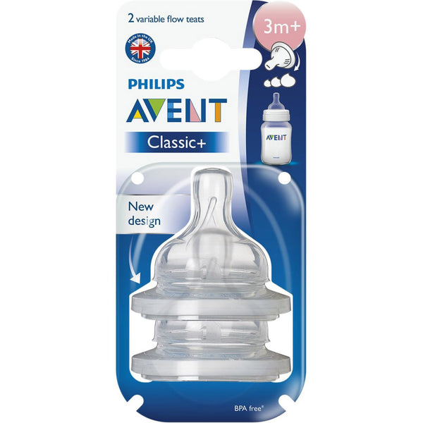 Avent Classic Variable Flow Teat 2pk