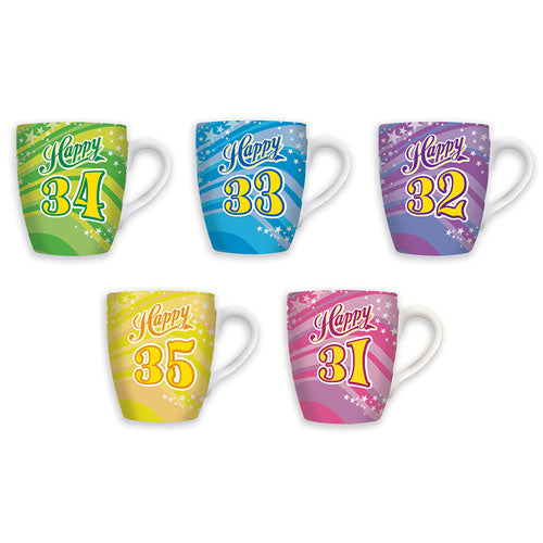 Birthday Happy 30s Celebration Mug