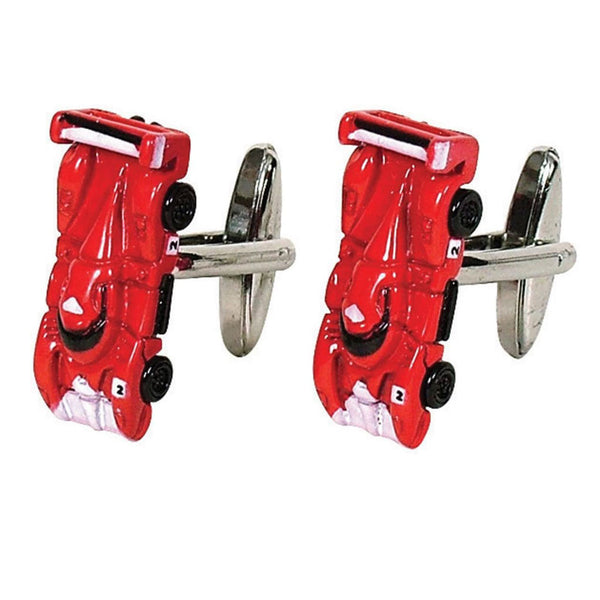 Le Mans Race Car Button Cufflinks (Red)