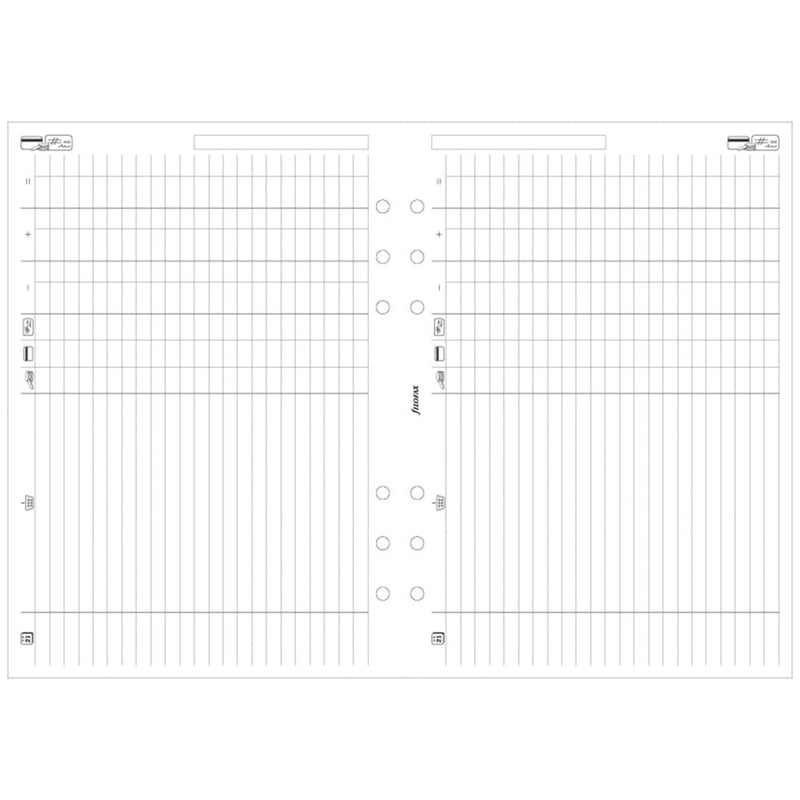 Filofax A5 Finances Refill 25pk (White)