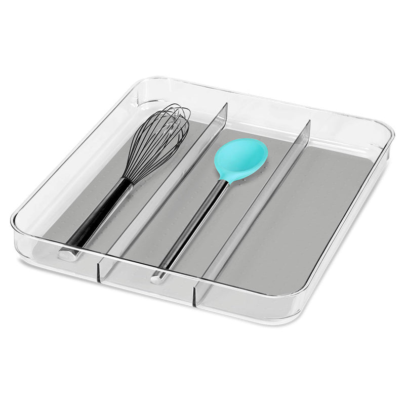 Madesmart Clear Soft Grip Utensil Tray (Grey)