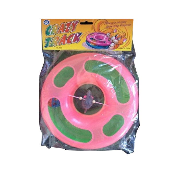 Crazy Track Disc with Mouse & Ball Cat Toy 25cm