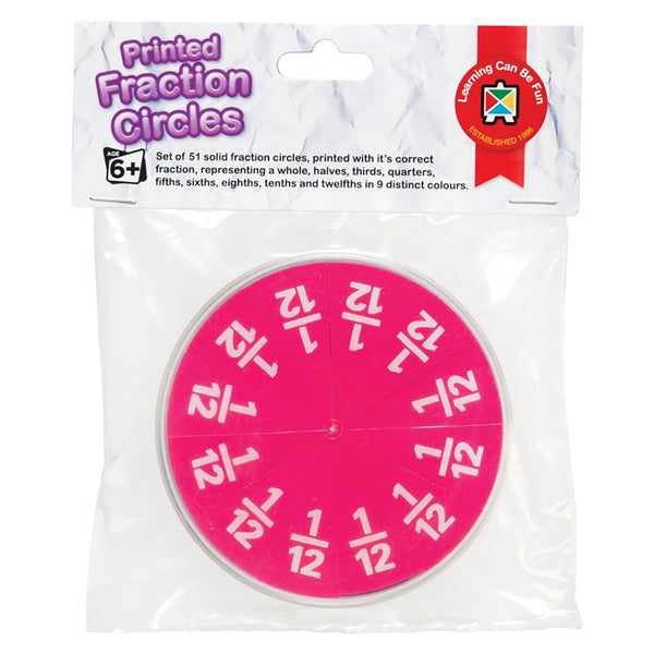 Printed Fraction Circles Hangsell