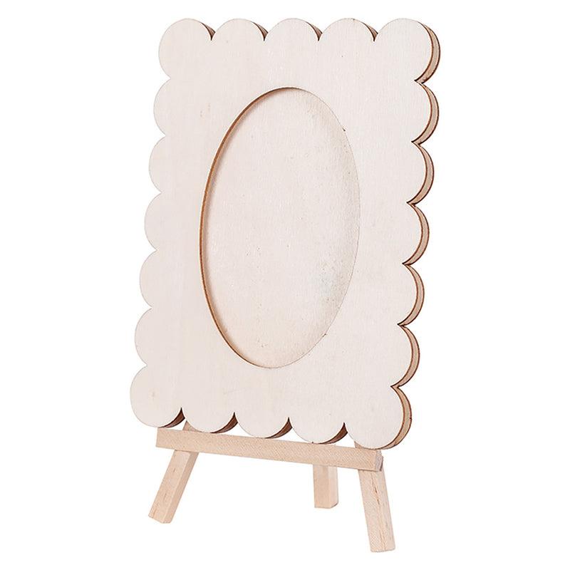 Wooden Wavy Photo Frame and Easel 5pcs (11x15cm)