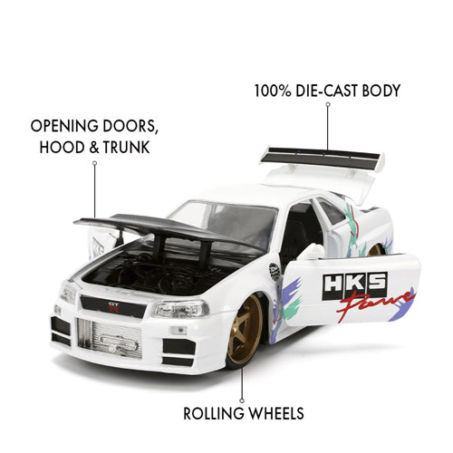 JDM Tuners 2002 Nissan Skyline GTR R34 1:24 Scale Vehicle