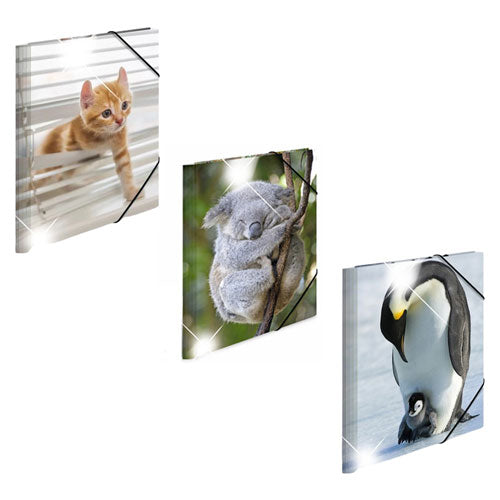 Herma Elasticated Glossy PP Folder A3 Animals