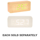 Large LED Wood Cuboid Table Clock