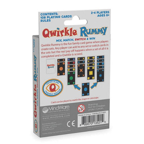 Qwirkle Rummy Colour Blind Edition Strategy Game