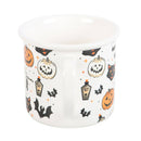 Spooky Cat and Pumpkin Print Ceramic Mug