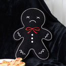 Black Gingerdead Man Boucle Cushion
