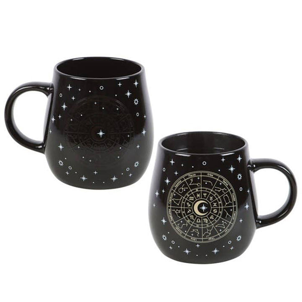 Astrology Wheel Heat Change Ceramic Rounded Mug