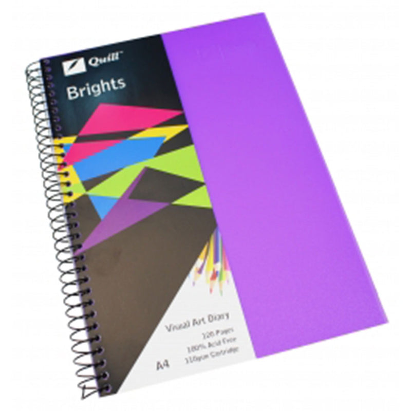 Quill Brights A4 Visual Art Diary 60-Leaf