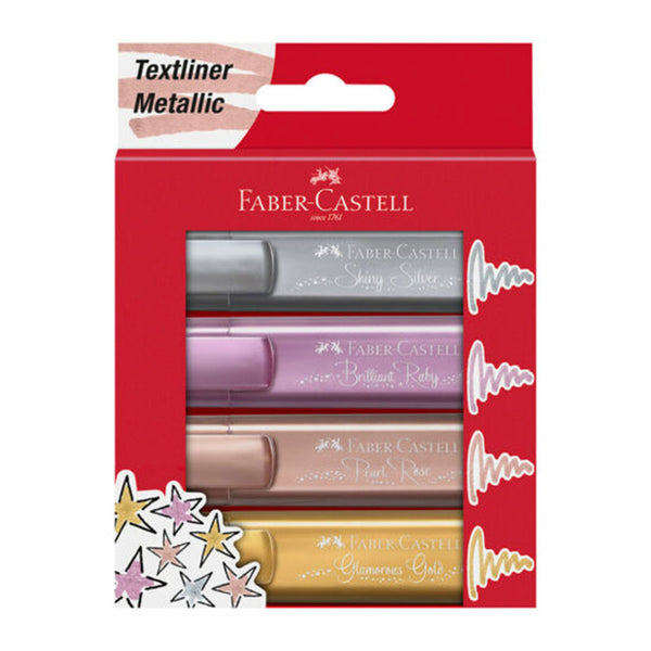 Faber-Castell Textliner Metallic Highlighter (Pack of 4)