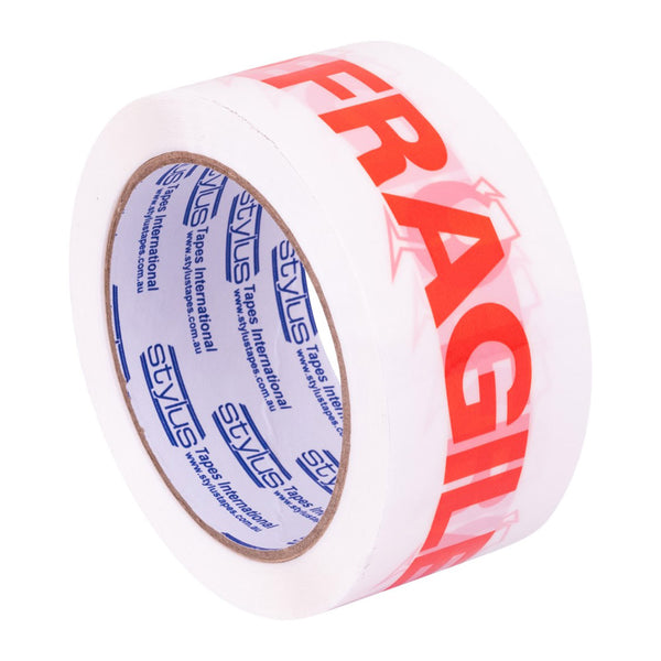 Stylus SP250 Fragile Packaging Tape 48mmx66m (Red/White)