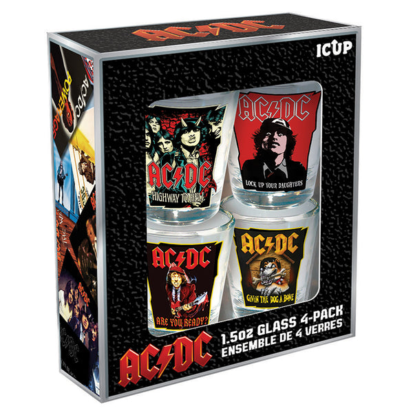 AC/DC Shot Glass Set (4-Pack/1.5oz)