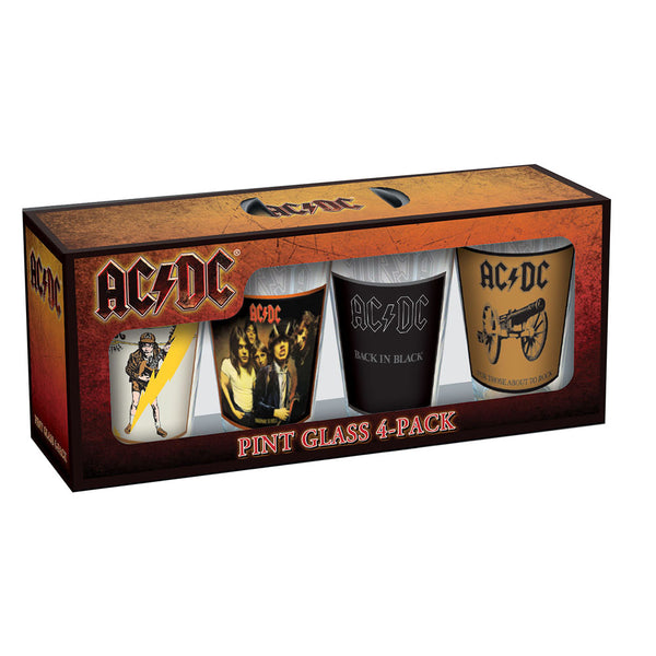 AC/DC Classic Covers Pint Glass 4-Pack 16oz