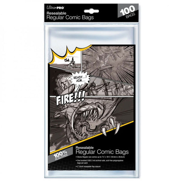 Ultra Pro Resealable Regular Comic Bags 100pcs (17x27cm)