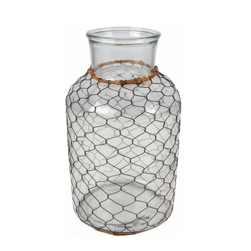 ワイヤー付きのSia Glass Vase