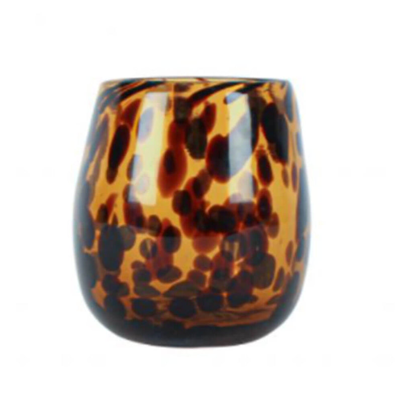 Easton Amber Leopard Print Vase