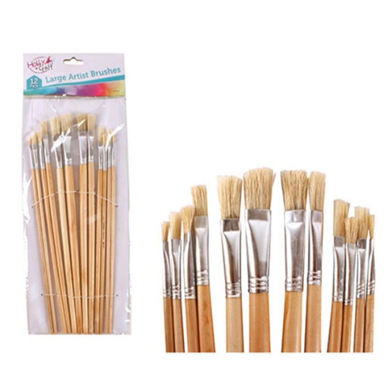 12-Piece Large Artist Brushes