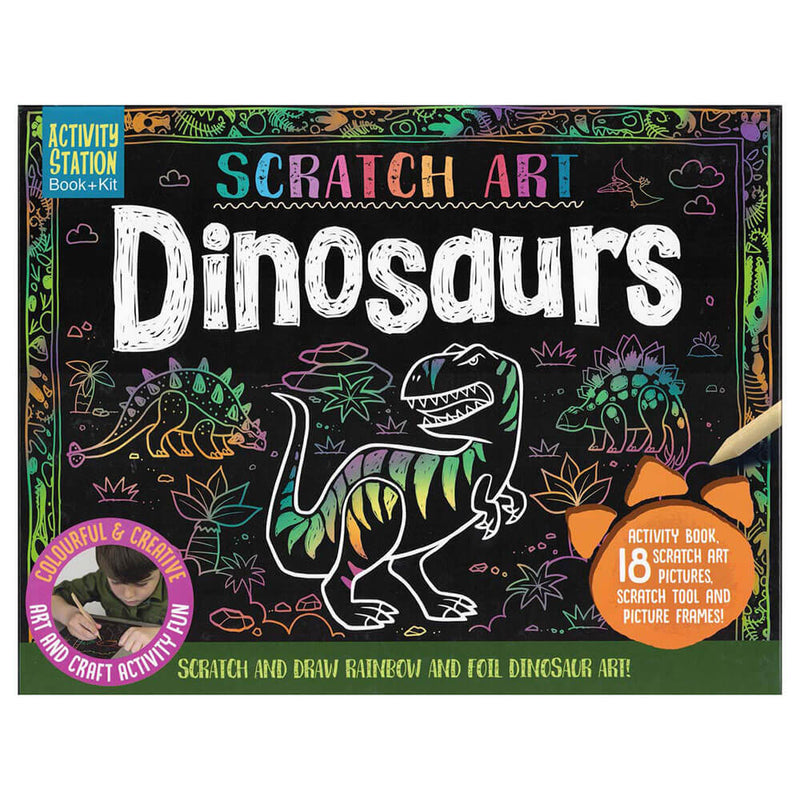 Dinosaurs Scratch Art