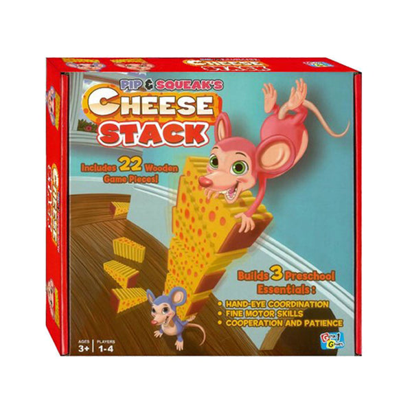 Pip & Squeak Wooden Cheese Stack Game 22pcs
