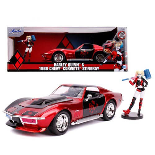 Batman Harley Quinn 69 Corvette 1:24 Scale Hollywood Ride