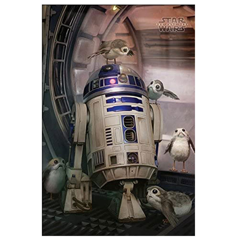 Star Wars VIII R2D2 & Porgs Poster