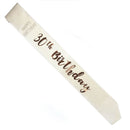 ホワイトサッシの誕生日ローズゴールド