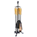 Fireup Fire Tool Set Timberハンドルをスタンド付き