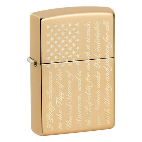 Zippo Pledge of Allegiance Design Lighter