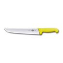 ストレートバックブレード肉屋ナイフw/ fibrox（黄色）