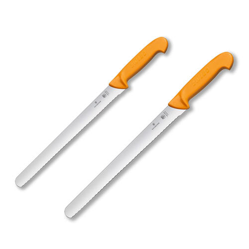 Swibo Round Wavy Blade Larding Knife (Yellow)