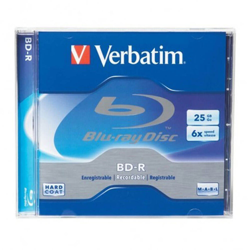 ケース付きVerbatim Blu-rayディスク（25GB）
