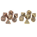 Dice Metal Set Polyhedral Mythica Battleworn