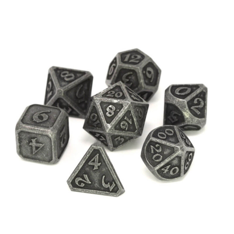 Dice Metal Set Polyhedral Mythica