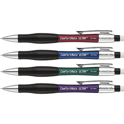 Comfortmate Ultra Mechanical Pencil 0.7mm Assorted (12pk)