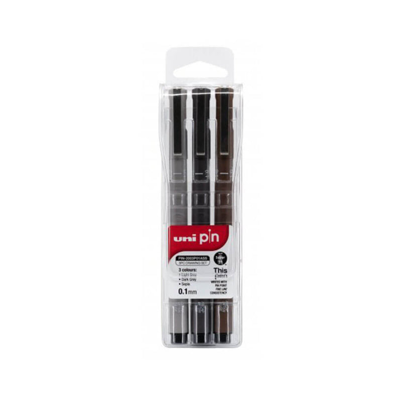 Uni-Ball Pin Fineliner Pen Assorted（3の財布）