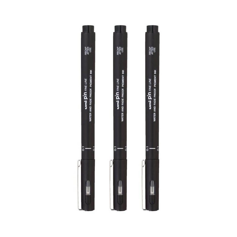 Uni-Ball Pin Fineliner Pen Black（3の財布）