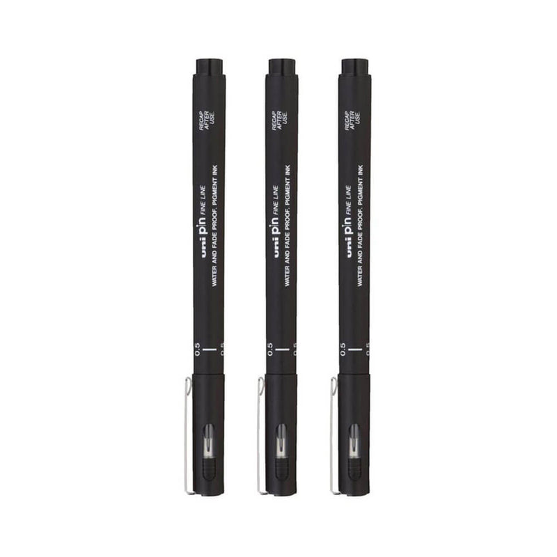 Uni-Ball Pin Fineliner Pen Black（3の財布）