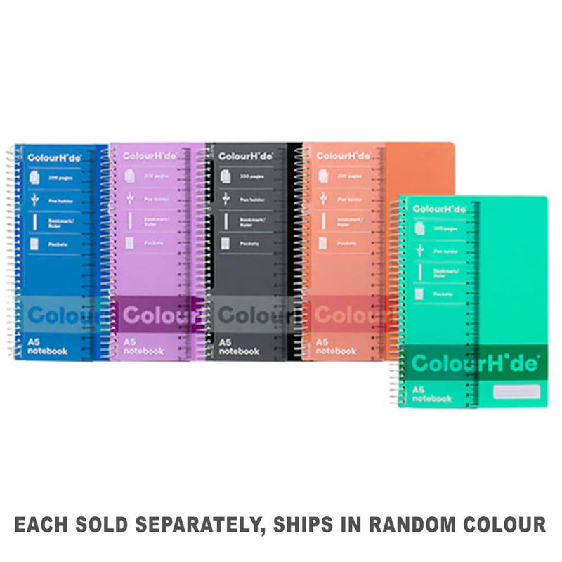 Colourhide Spiral Notebooks 200ページA5