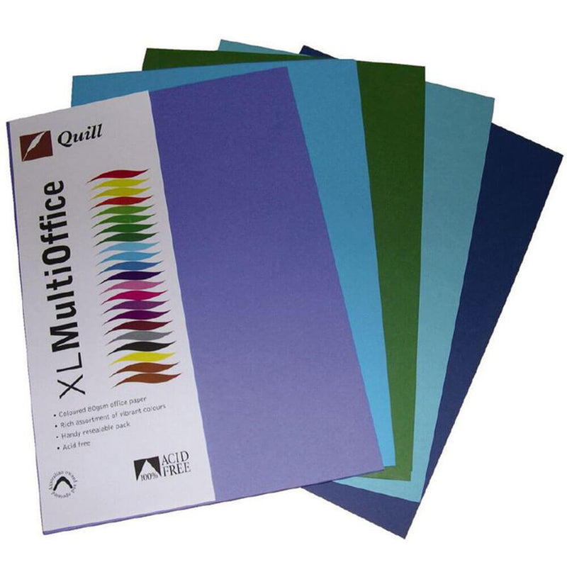 Quill Multioffice Paper 100pk 80GSM A4（各種）