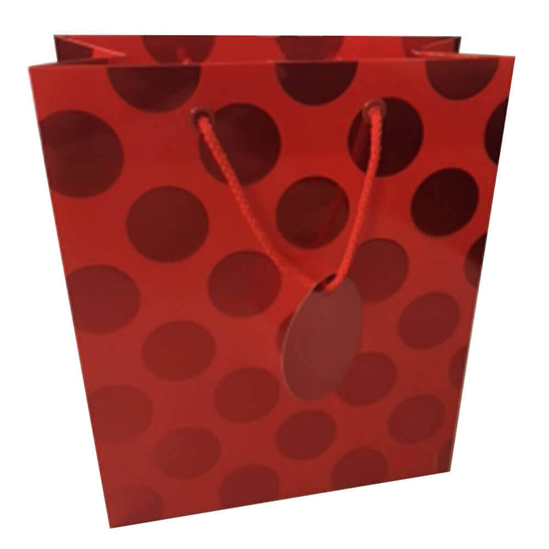 Ozcorp Foil Dot Gift Bag (Red)