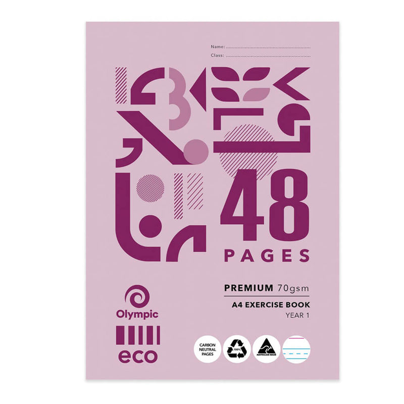 オリンピックA4エコリサイクル48ページのエクササイズブック20pk